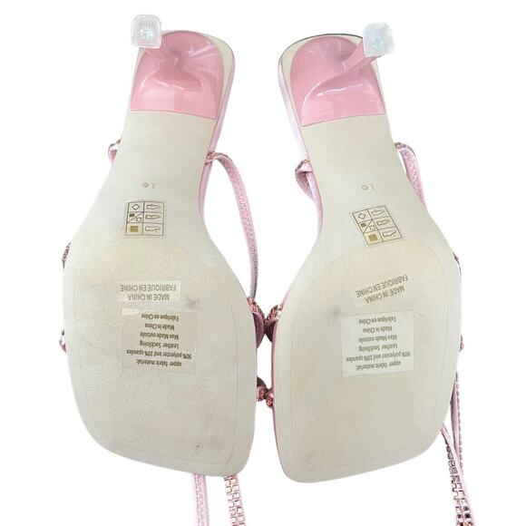 Jeffrey Campbell (Flawed) Shimmer Heel in Pink Satin NEW Size 10 - Picture 9 of 9